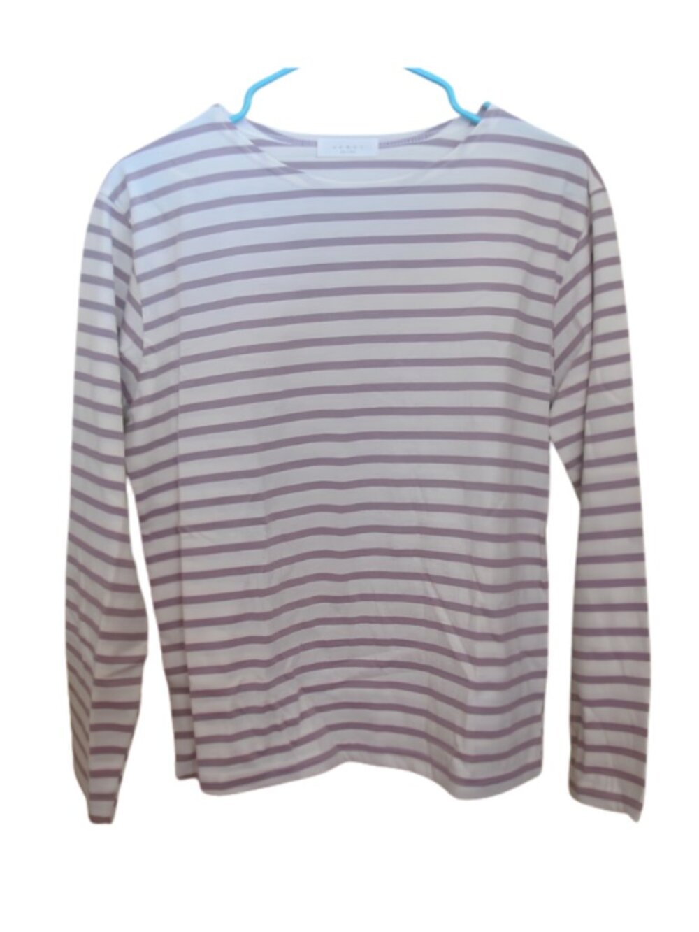 Howdy Purple and White Stripes T-Shirt - Long Sleeve